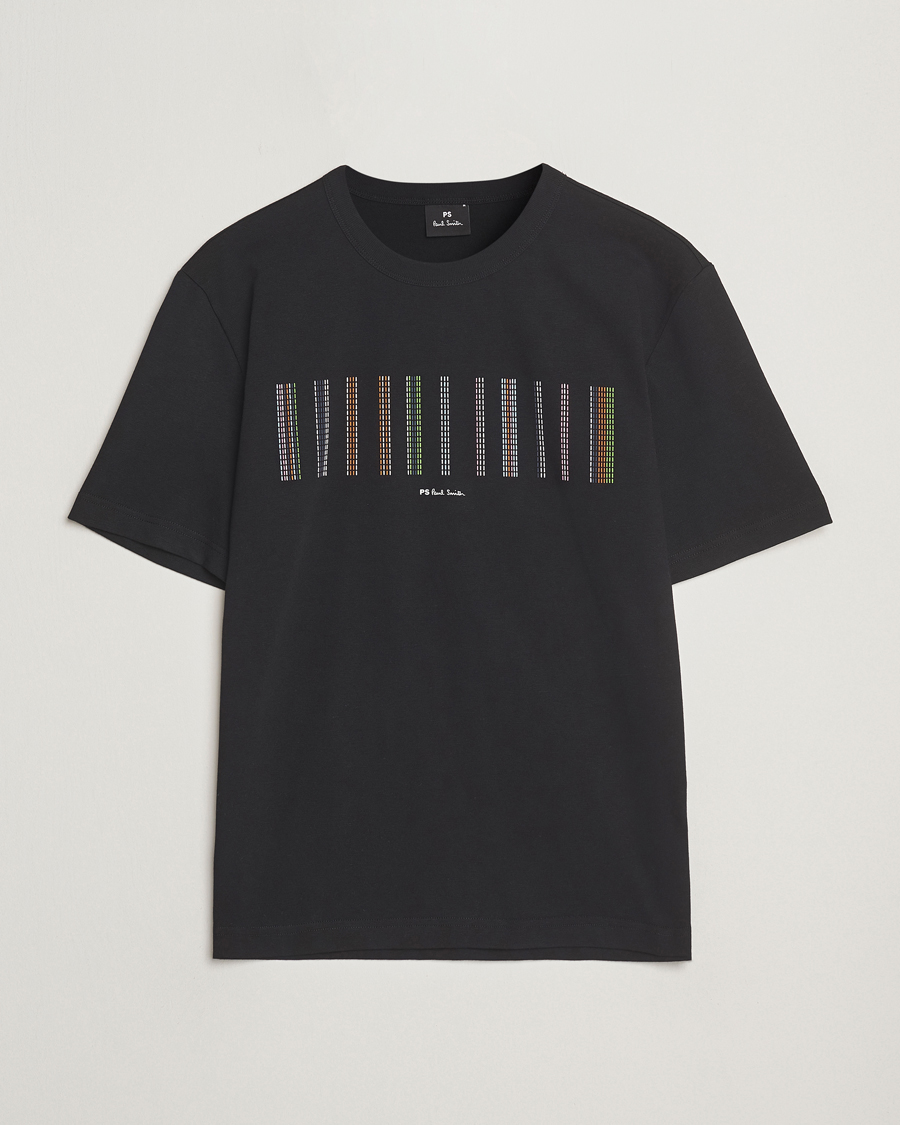 Herre | T-Shirts | PS Paul Smith | Striped Crew Neck T-Shirt Black