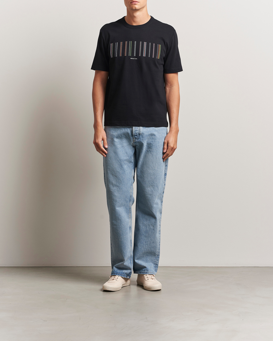 Herre | T-Shirts | PS Paul Smith | Striped Crew Neck T-Shirt Black