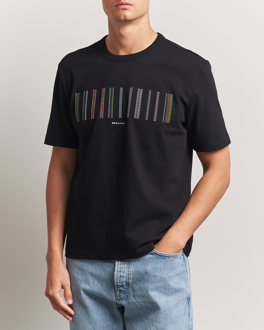 Herre | T-Shirts | PS Paul Smith | Striped Crew Neck T-Shirt Black