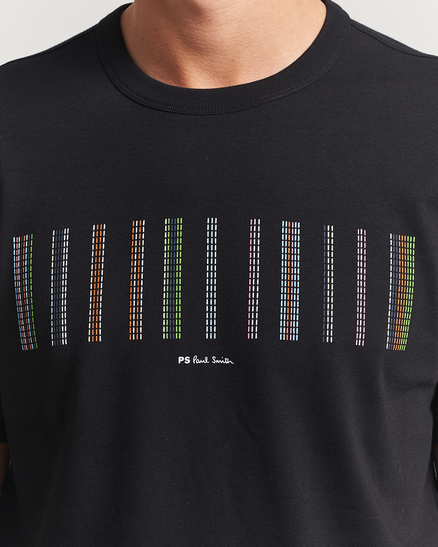 Herre | T-Shirts | PS Paul Smith | Striped Crew Neck T-Shirt Black