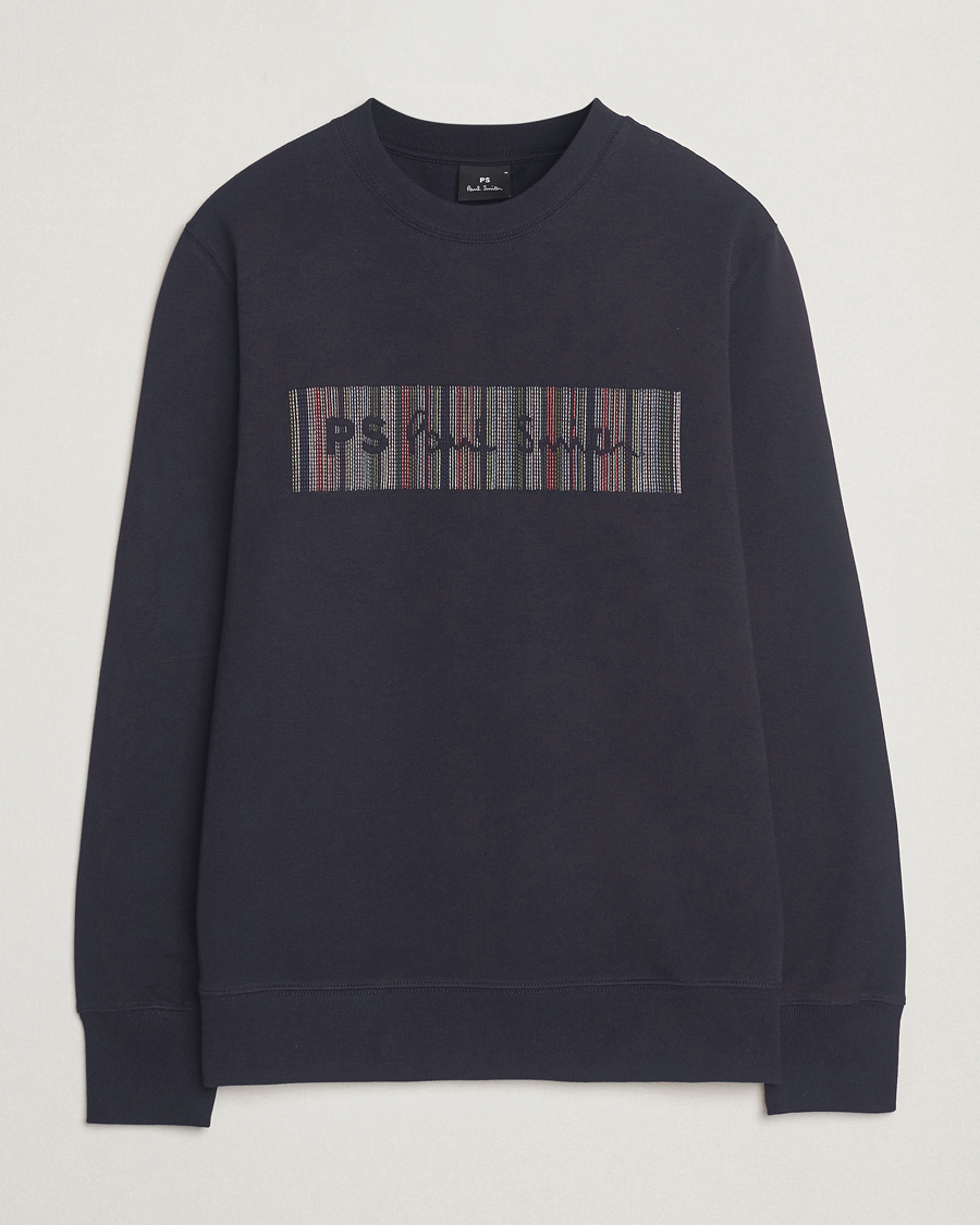 Herre | Trøjer | PS Paul Smith | Striped Crew Neck Sweatshirt Navy
