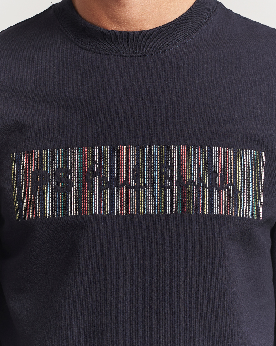 Herre | Trøjer | PS Paul Smith | Striped Crew Neck Sweatshirt Navy
