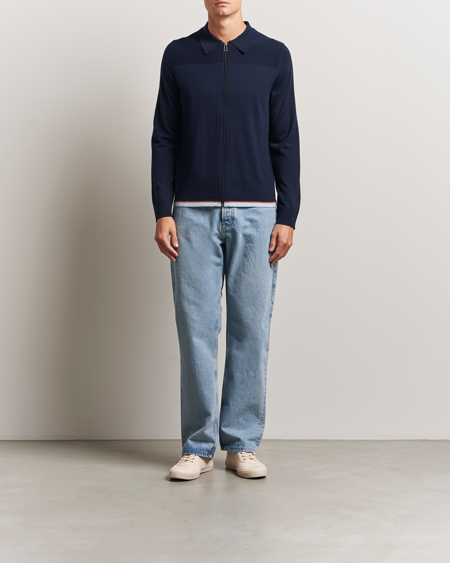 Herre | Trøjer | PS Paul Smith | Merino Knitted Full Zip Navy