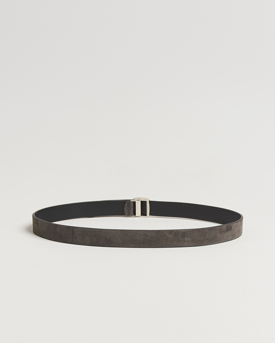 Herre | Bælter | Anderson's | Suede Buckle Belt 3cm Grey