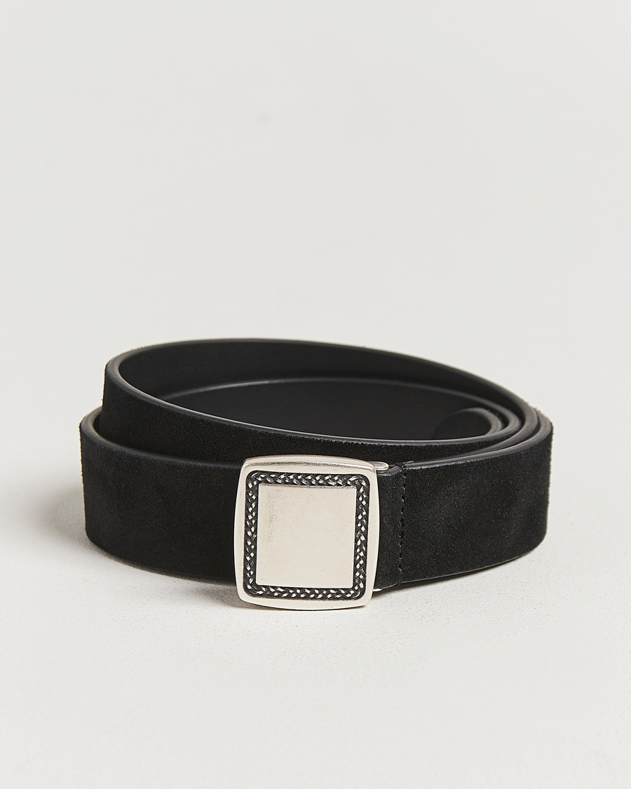 Herre | Bælter | Anderson's | Suede Buckle Belt 3cm Black