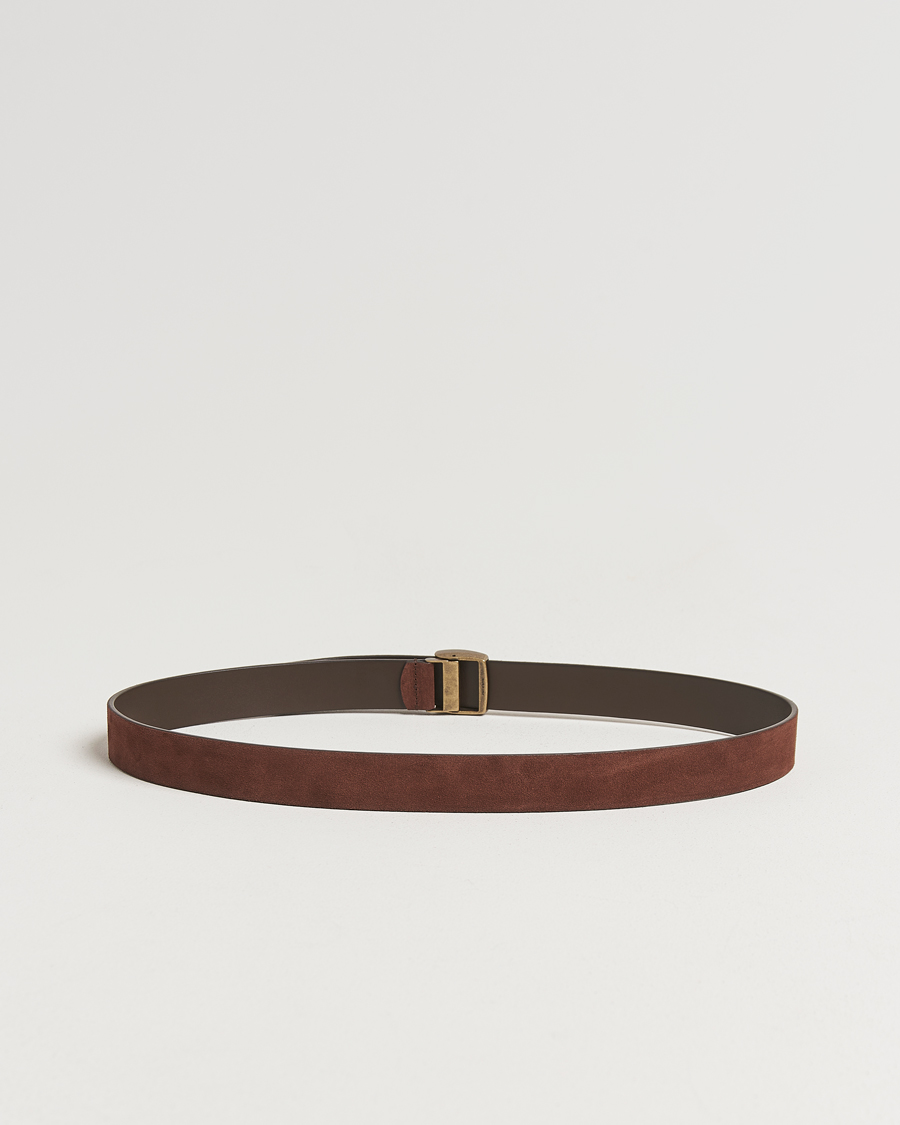 Herre | Bælter | Anderson's | Suede Buckle Belt 3cm Dark Brown
