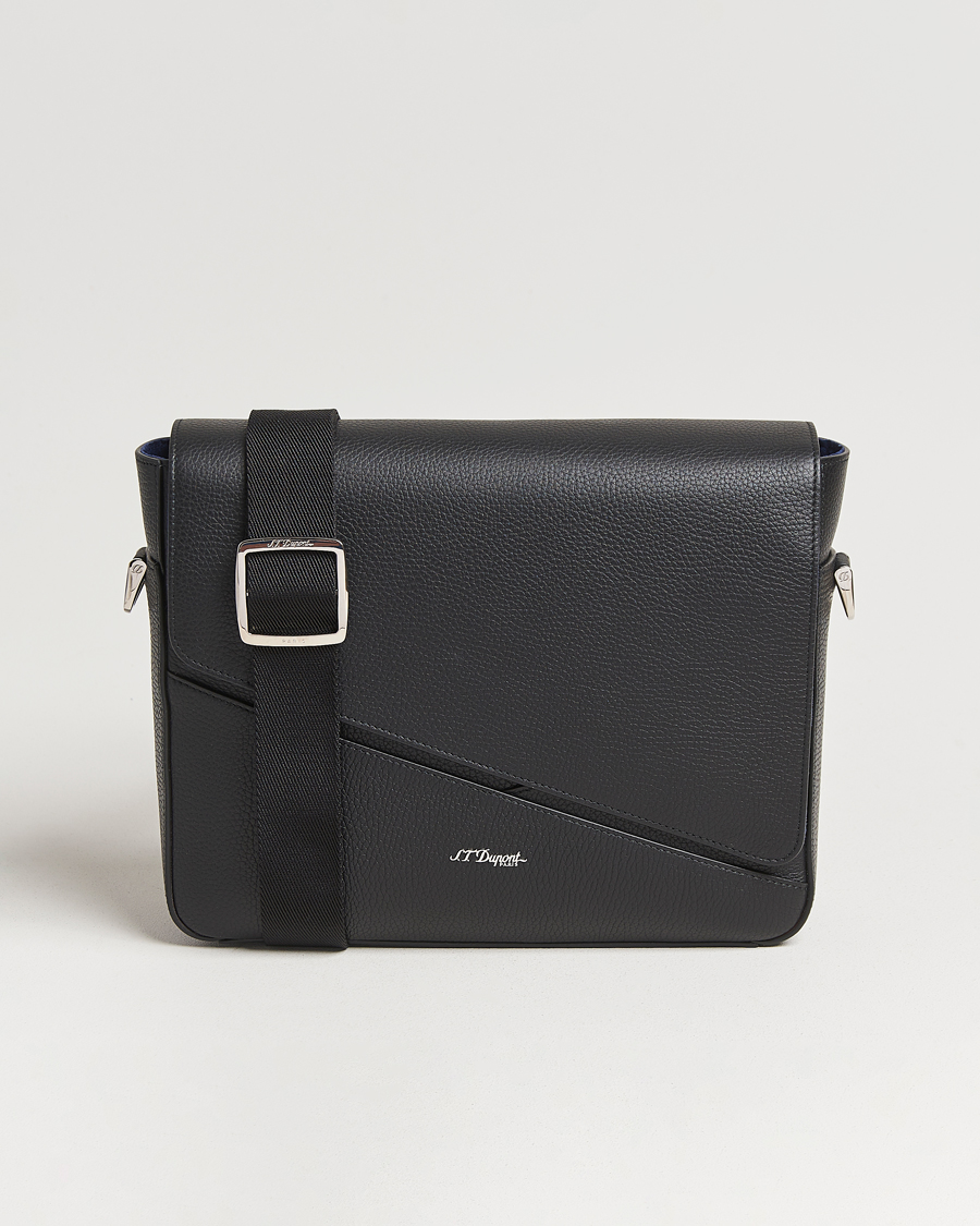 Herre | Tasker | S.T. Dupont | Neo Capsule Messenger Bag Black Grained