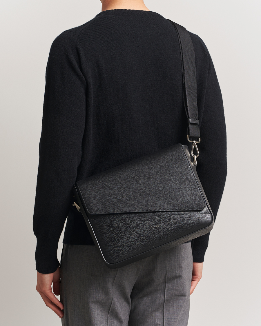 Herre | Tasker | S.T. Dupont | Neo Capsule Messenger Bag Black Grained