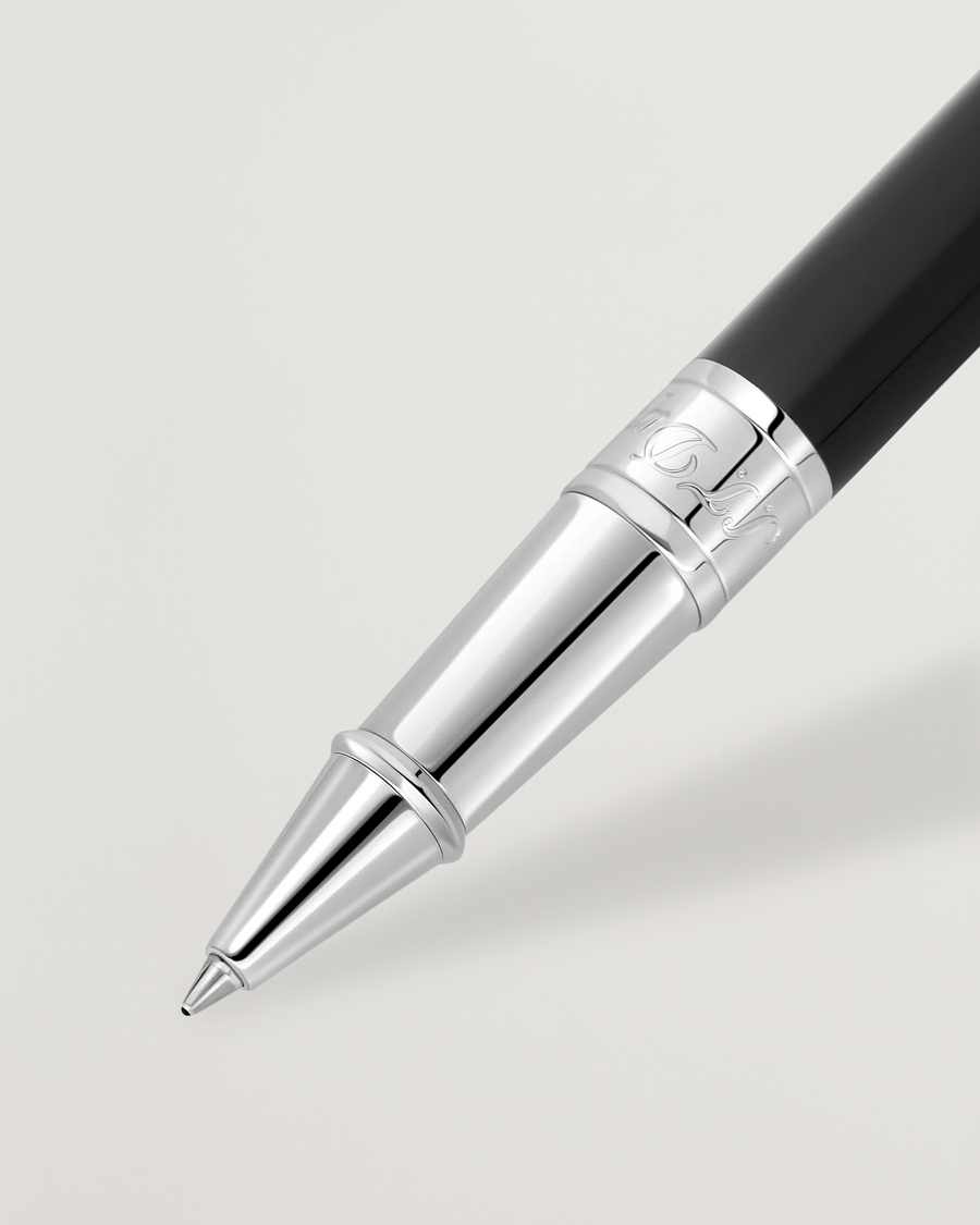 Herre | S.T. Dupont D-Initial Rollerball Pen Black/Chrome | S.T. Dupont | D-Initial Rollerball Pen Black/Chrome