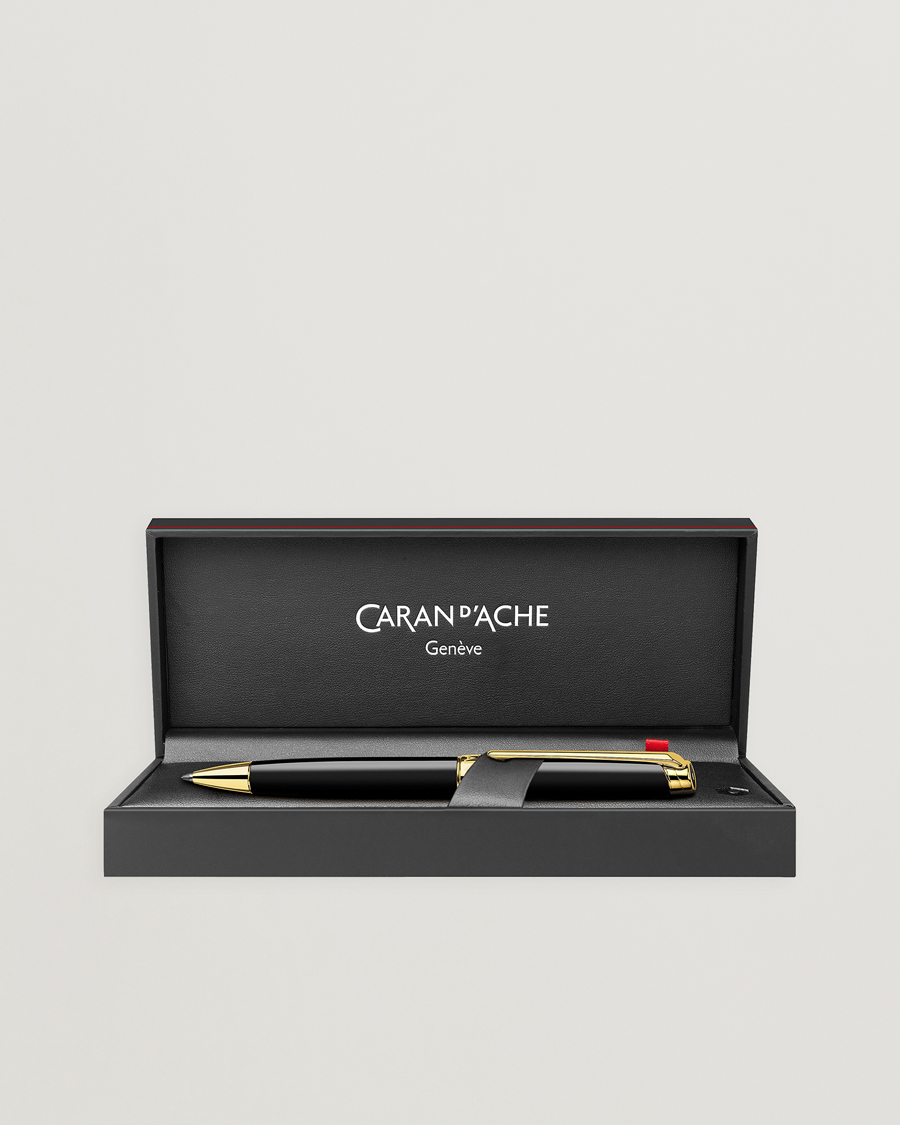 Herre | Penne | Caran d'Ache | Caran d' Ache Léman Ballpoint Pen Ebony Black/Gold Plated