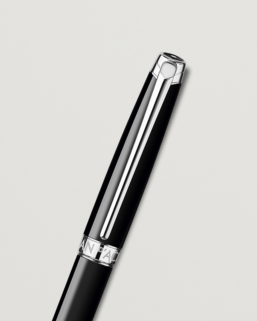 Herre | Penne | Caran d'Ache | Caran d' Ache Léman Ballpoint Pen Ebony Black/Silver Plated