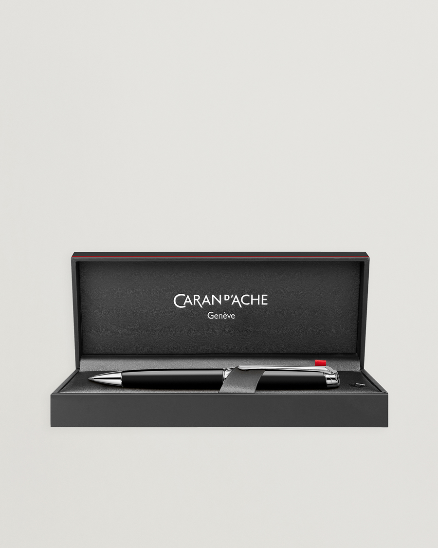 Herre | Penne | Caran d'Ache | Caran d' Ache Léman Ballpoint Pen Ebony Black/Silver Plated