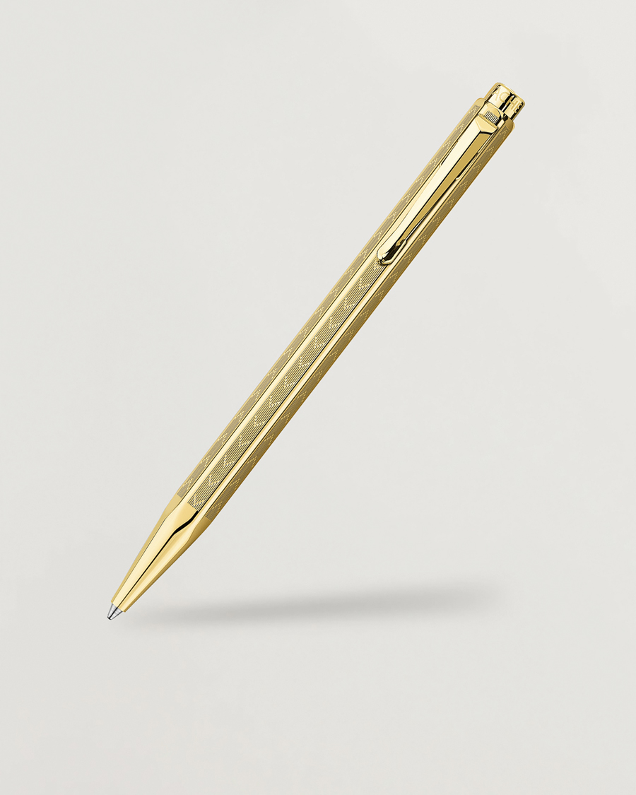 Herre | Penne | Caran d'Ache | Caran d' Ache Ecridor Chevron Ballpoint Pen Gilded