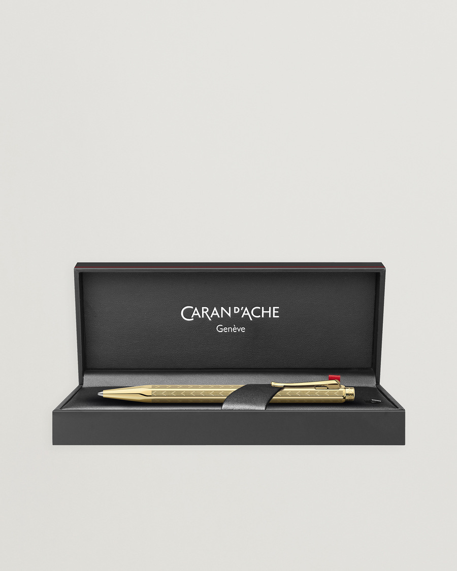 Herre | Penne | Caran d'Ache | Caran d' Ache Ecridor Chevron Ballpoint Pen Gilded