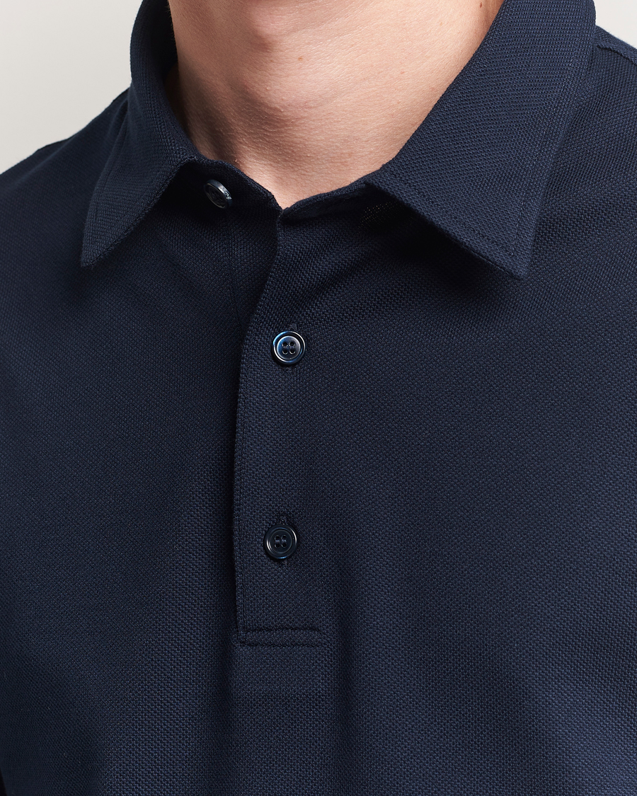 Herre | Polotrøjer | Brioni | Short Sleeve Polo Piquet Navy