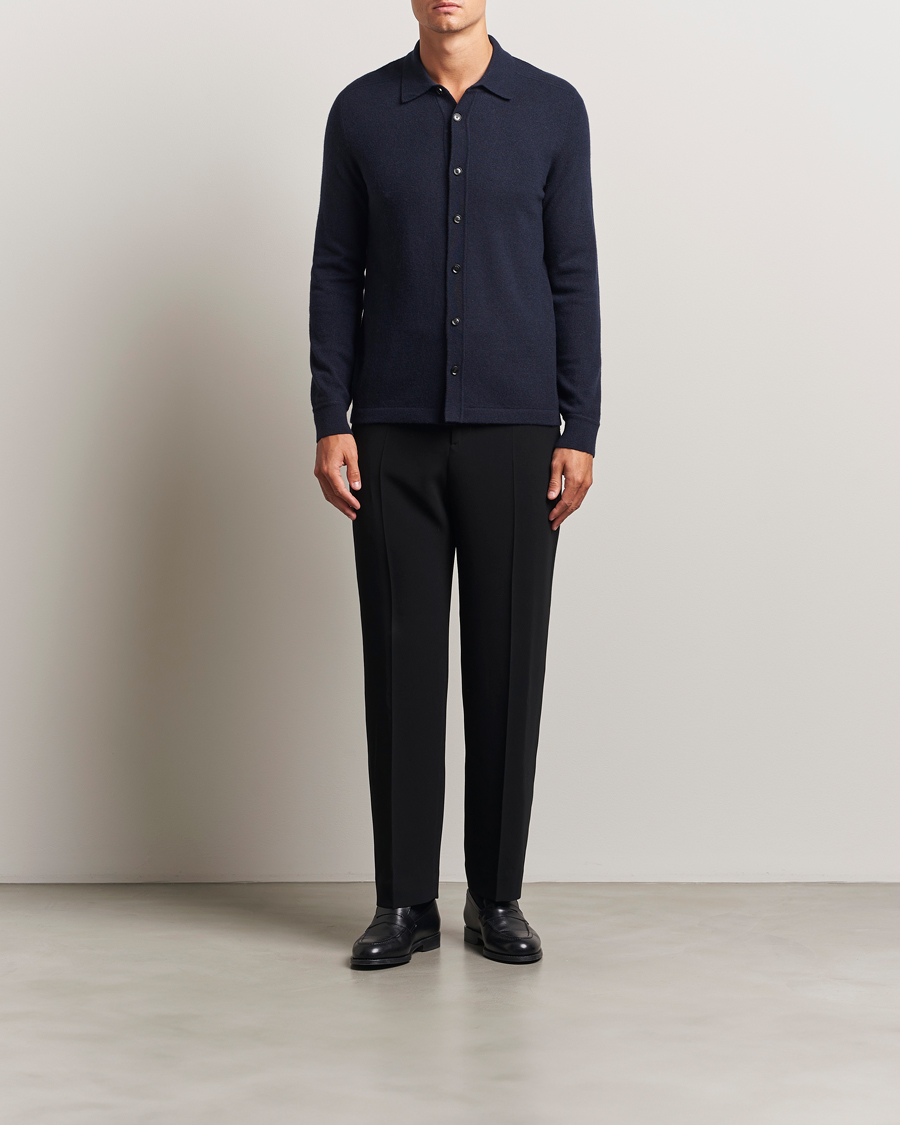 Herre | Trøjer | Brioni | Cashmere Shirt Cardigan Navy
