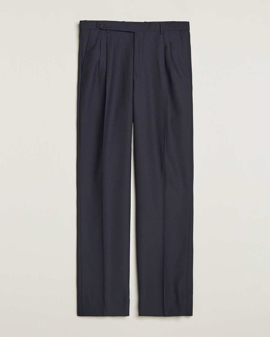 Herre | Bukser | Brioni | Capri Wool Trousers Navy