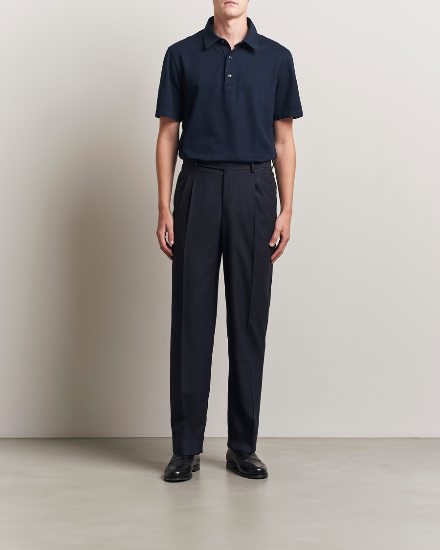 Herre | Bukser | Brioni | Capri Wool Trousers Navy