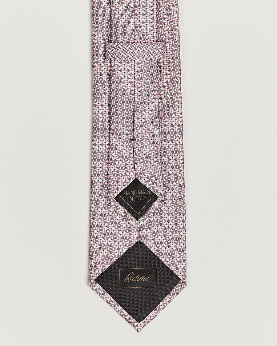 Herre | Slips | Brioni | Printed Silk Tie Pink