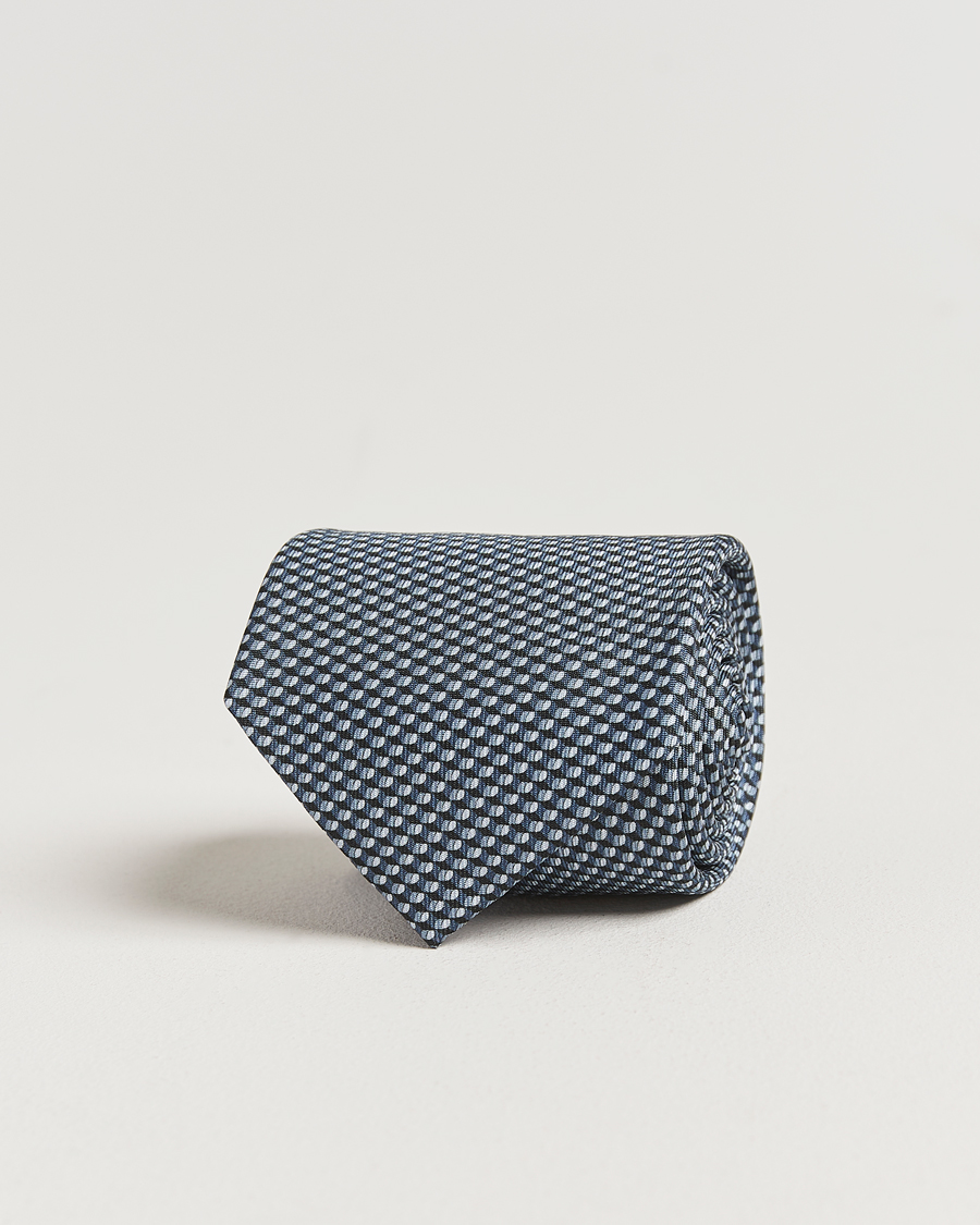 Herre | Slips | Brioni | Printed Silk Tie Navy
