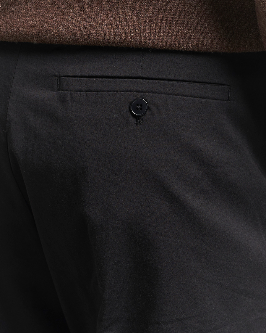 Herre | Bukser | NN07 | Paw Cotton/Lyocell Pleated Trousers Black