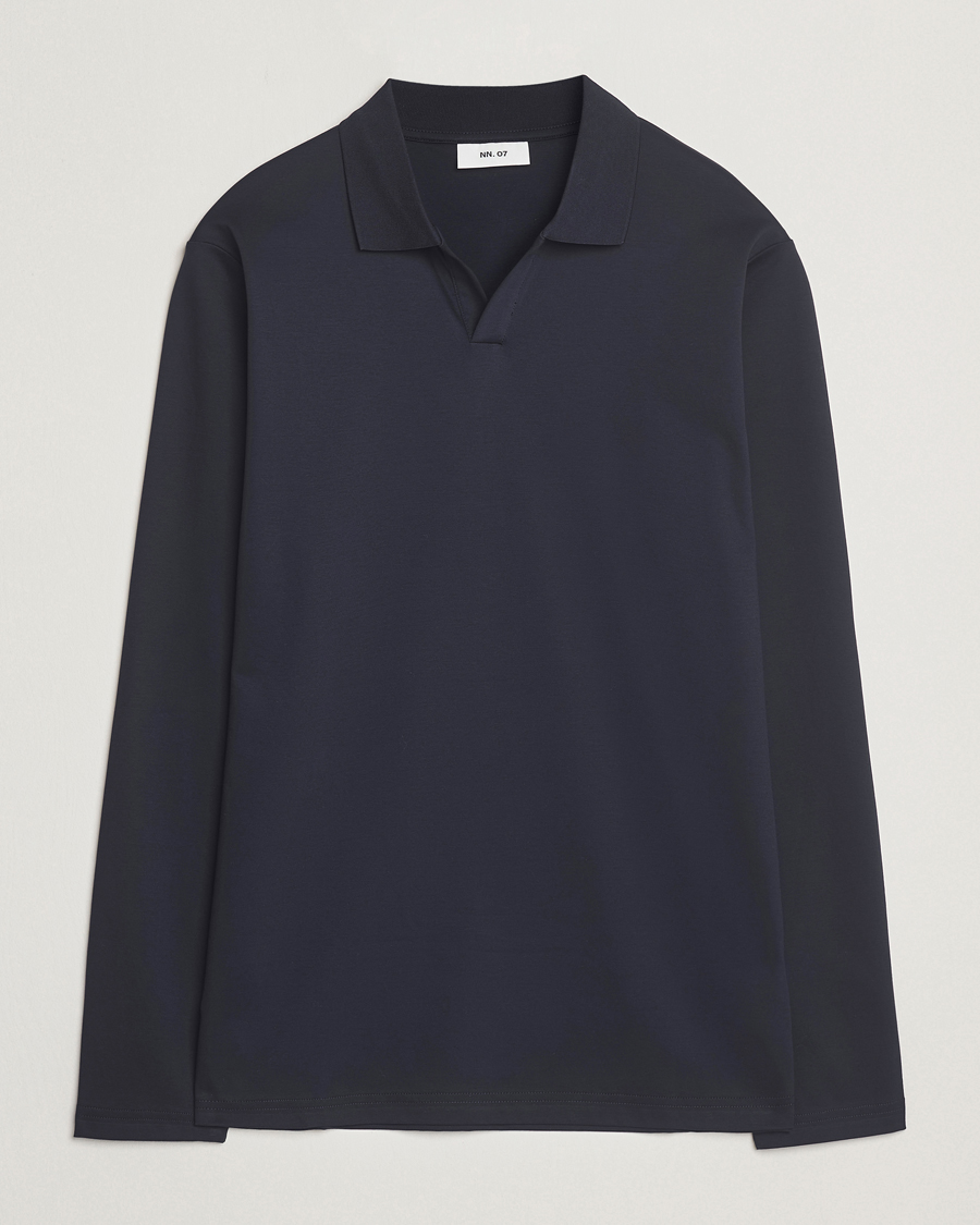 Herre | Polotrøjer | NN07 | Paul Long Sleeve Polo Navy Blue