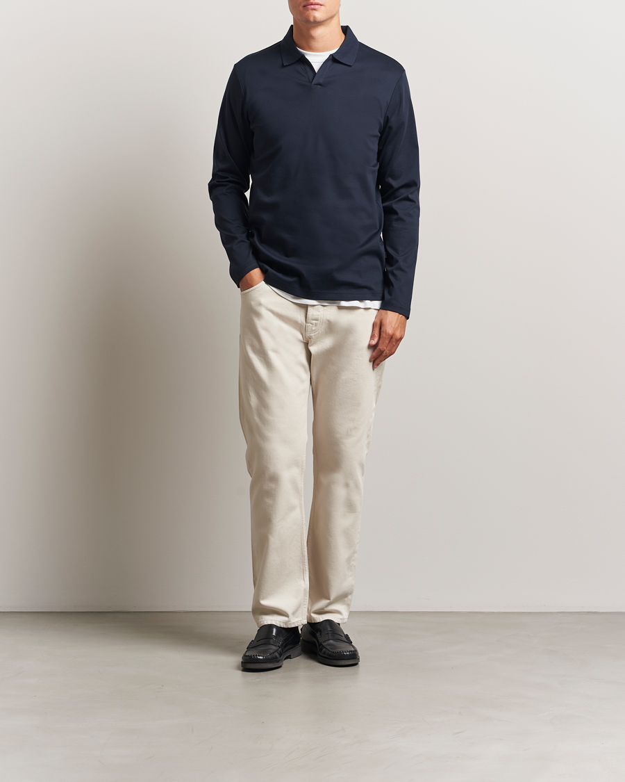 Herre | Polotrøjer | NN07 | Paul Long Sleeve Polo Navy Blue