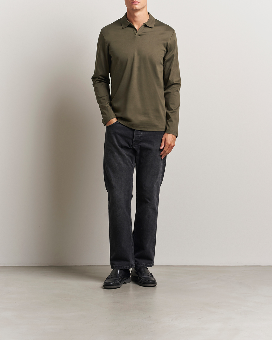 Herre | Polotrøjer | NN07 | Paul Long Sleeve Polo Capers Green