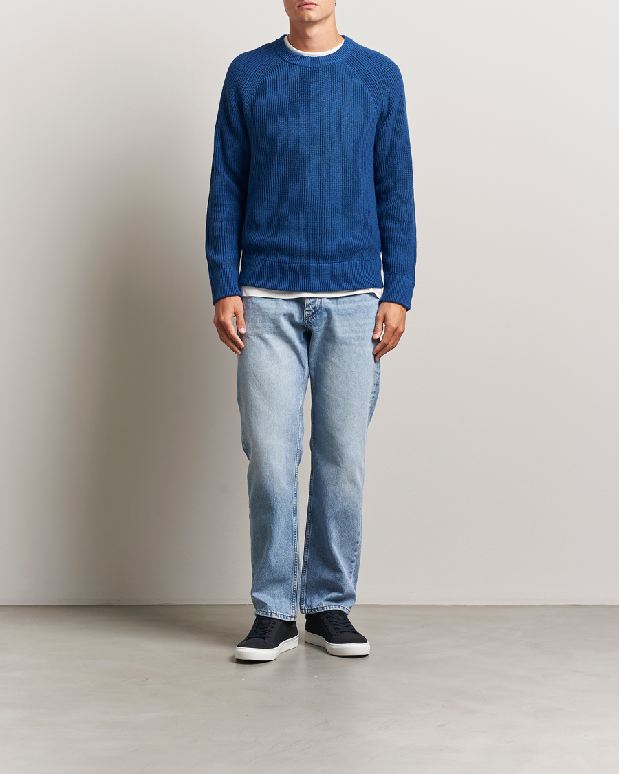 Herre | Trøjer | NN07 | Jacobo Cotton Knitted Sweater Blue Quartz