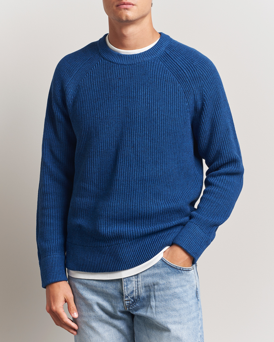 Herre | Trøjer | NN07 | Jacobo Cotton Knitted Sweater Blue Quartz
