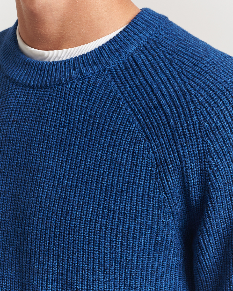 Herre | Trøjer | NN07 | Jacobo Cotton Knitted Sweater Blue Quartz