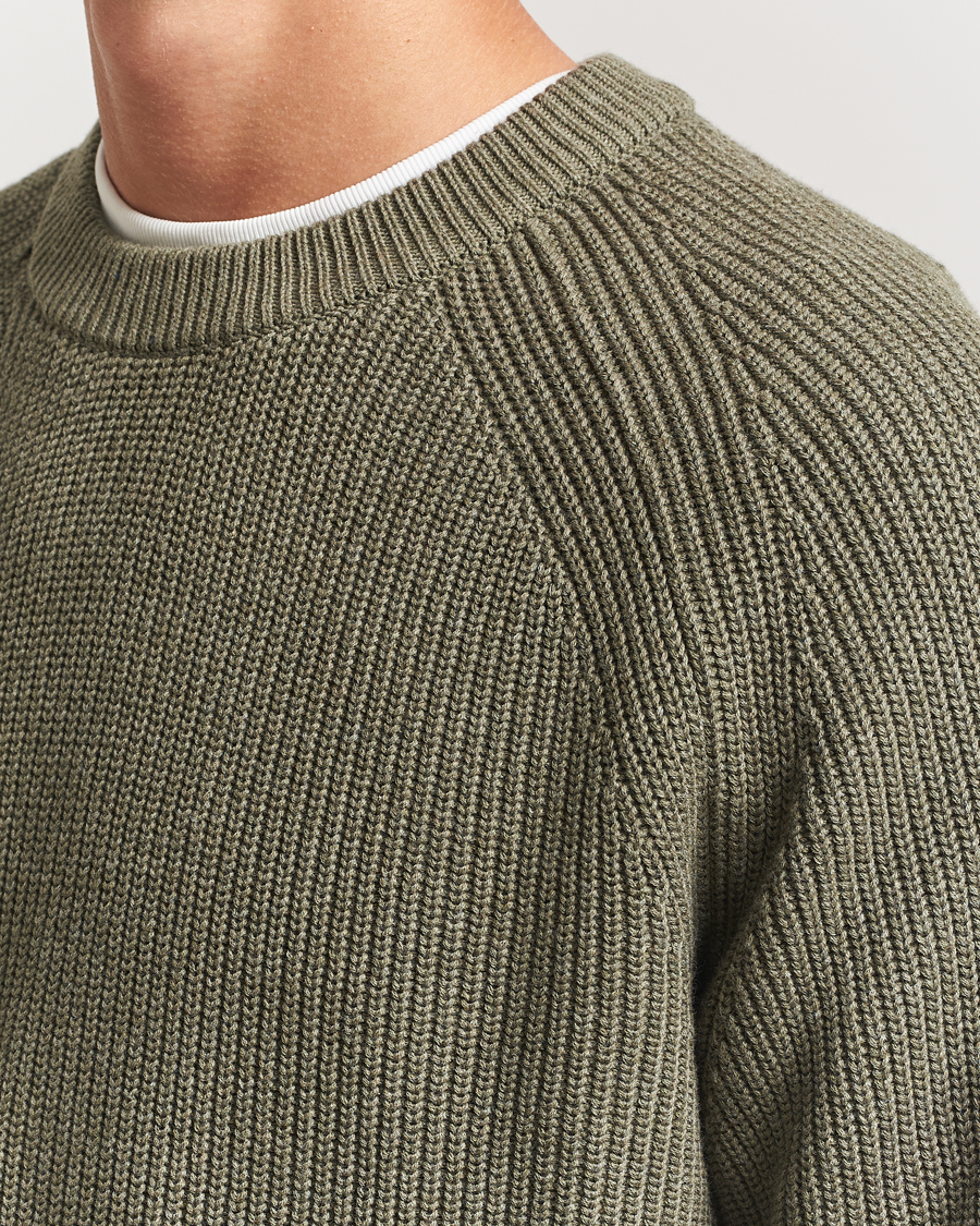 Herre | Trøjer | NN07 | Jacobo Cotton Knitted Sweater Capers Green