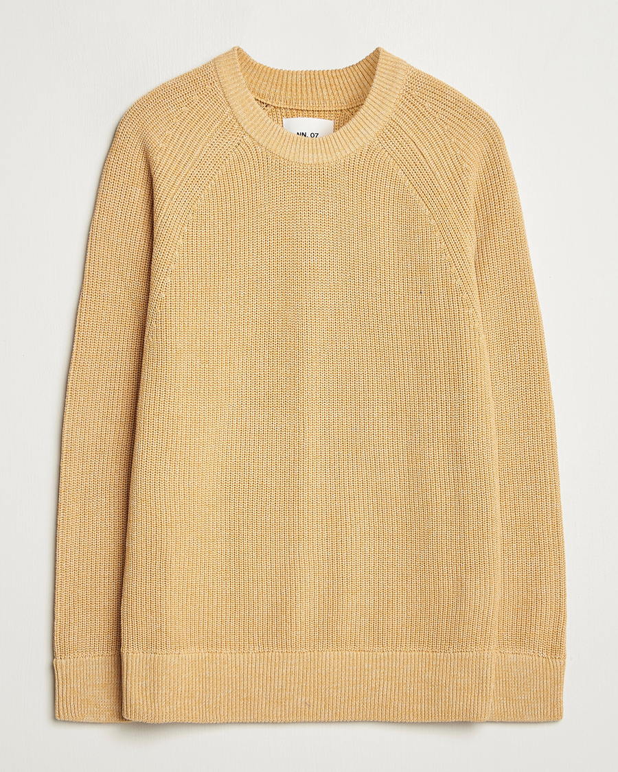 Herre | Trøjer | NN07 | Jacobo Cotton Knitted Sweater Honey