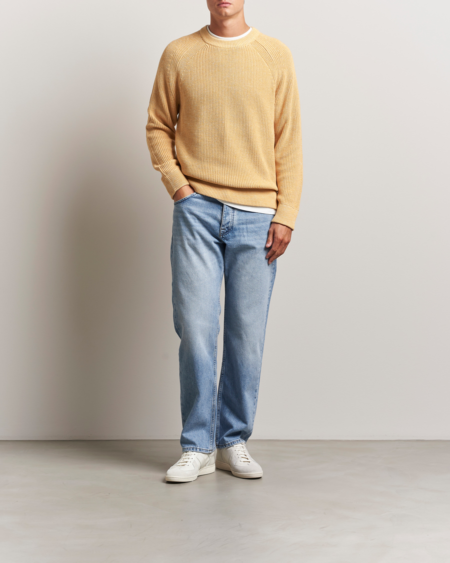 Herre | Trøjer | NN07 | Jacobo Cotton Knitted Sweater Honey