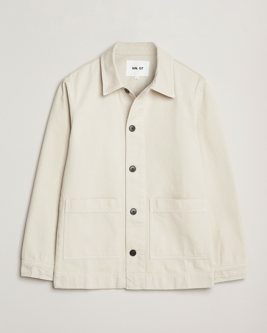 Herre | Jakker | NN07 | Ollie Denim Shirt Jacket Ivory