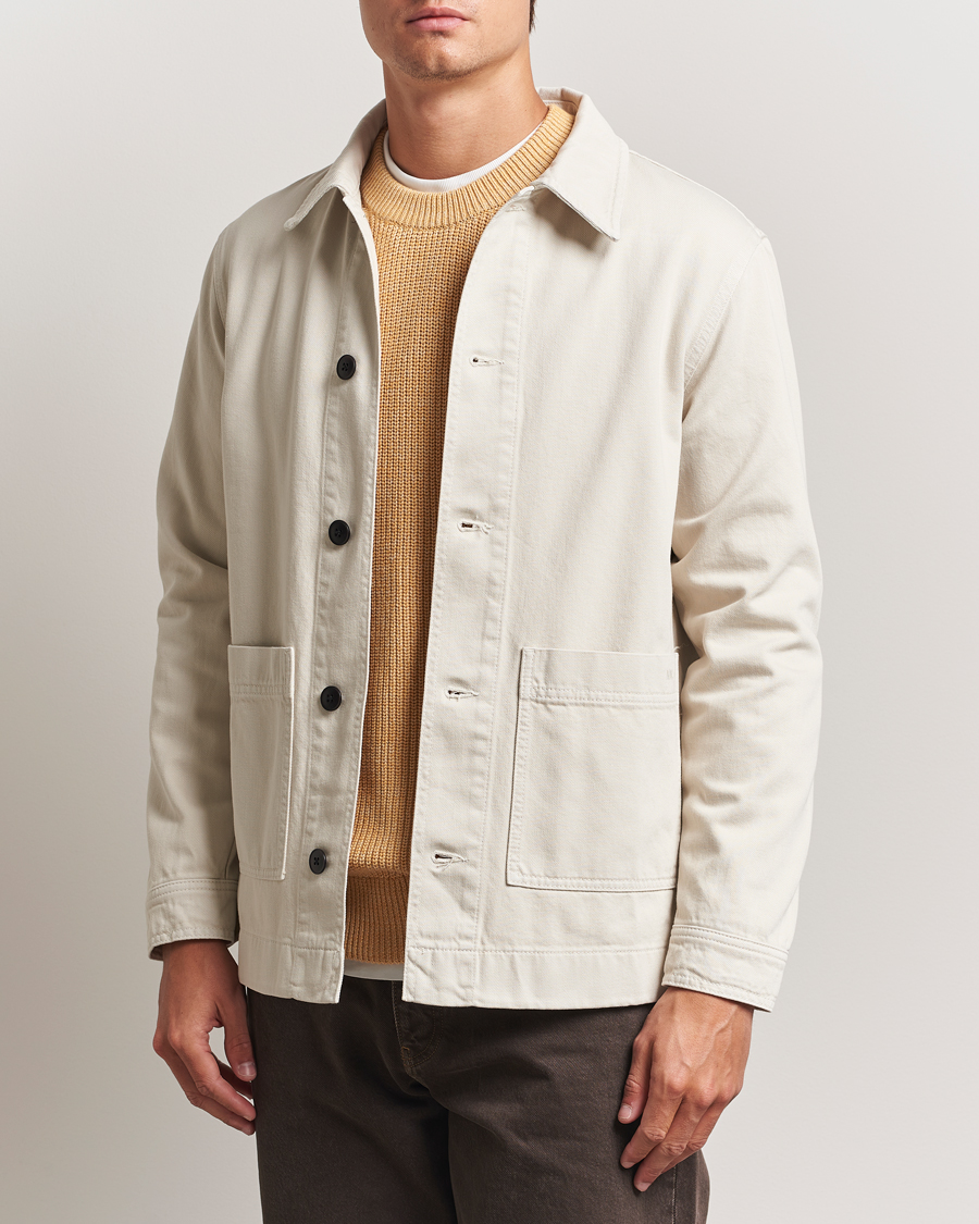 Herre | Jakker | NN07 | Ollie Denim Shirt Jacket Ivory