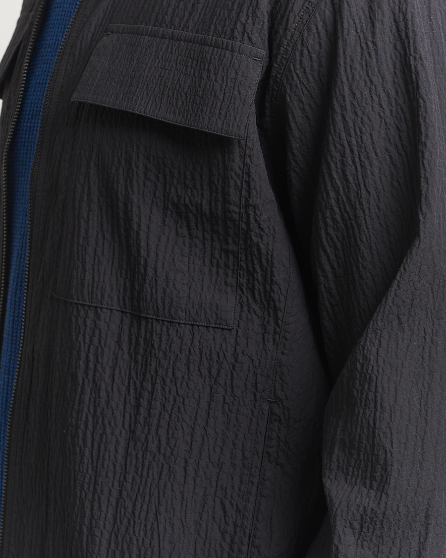 Herre | Jakker | NN07 | Alban Seersucker Shirt Jacket Black