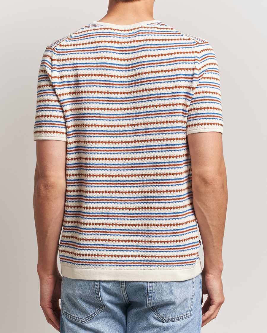 Herre | T-Shirts | NN07 | Bari Knitted Striped T-Shirt Multi