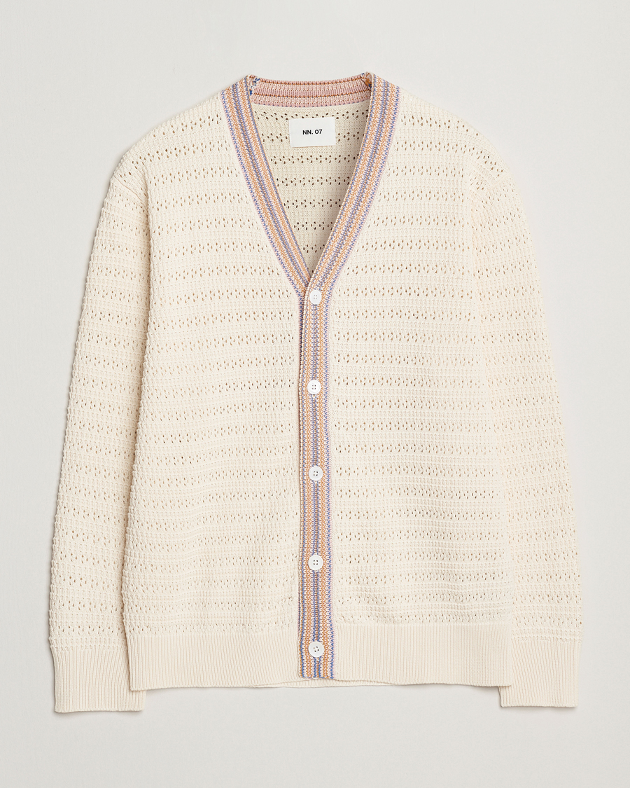 Herre | Trøjer | NN07 | Josh Knitted Cardigan Ivory