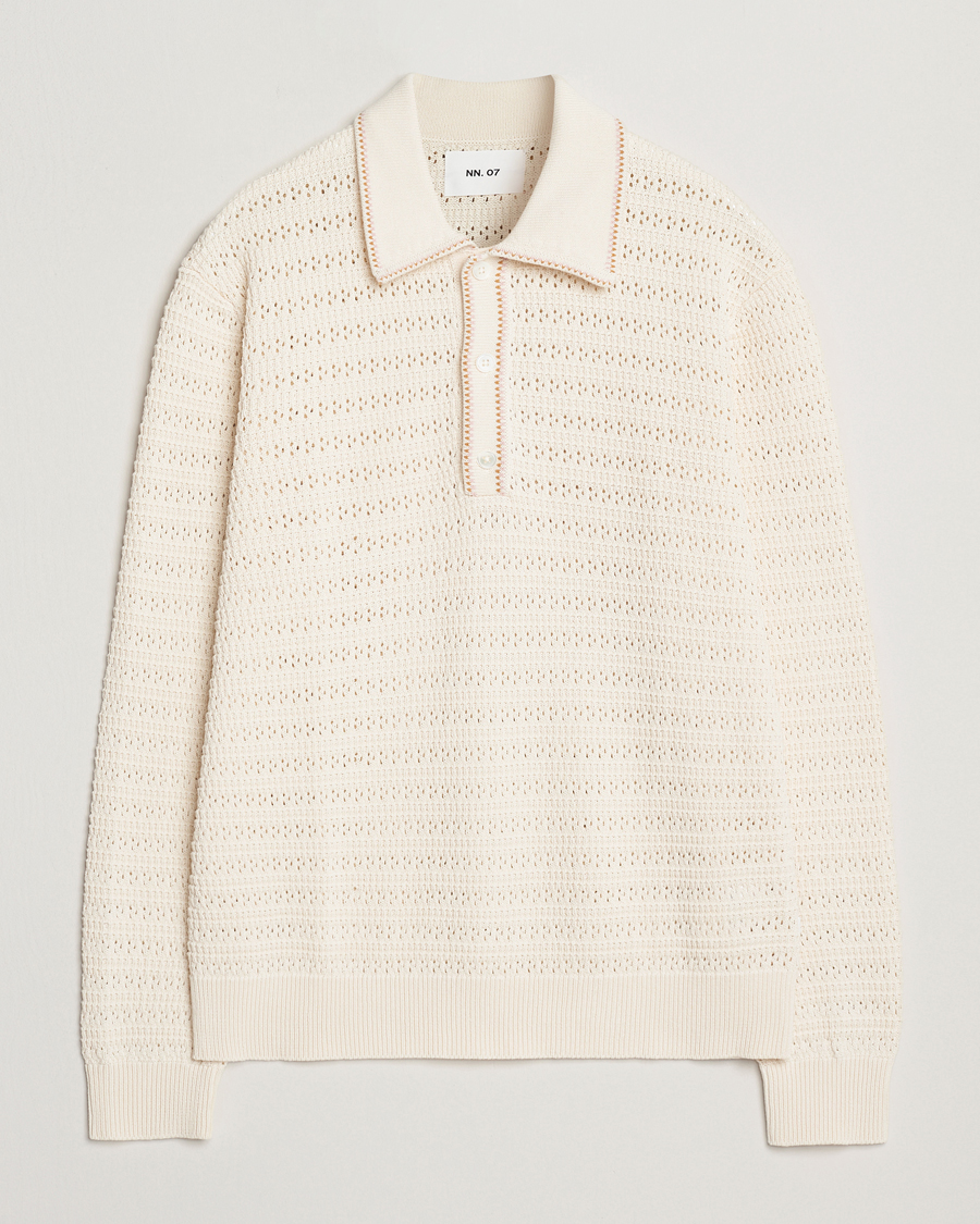 Herre | Trøjer | NN07 | Josh Knitted Polo Ivory