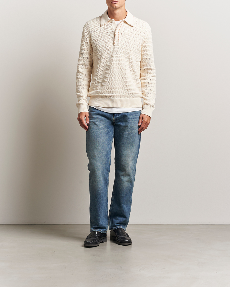 Herre | Trøjer | NN07 | Josh Knitted Polo Ivory