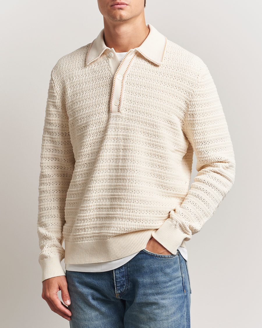 Herre | Trøjer | NN07 | Josh Knitted Polo Ivory