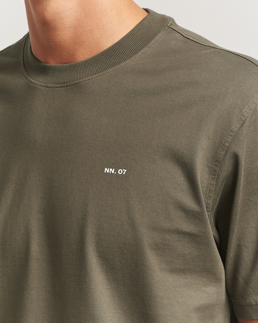 Herre | T-Shirts | NN07 | Abel Logo Crew Neck T-Shirt Capers Green