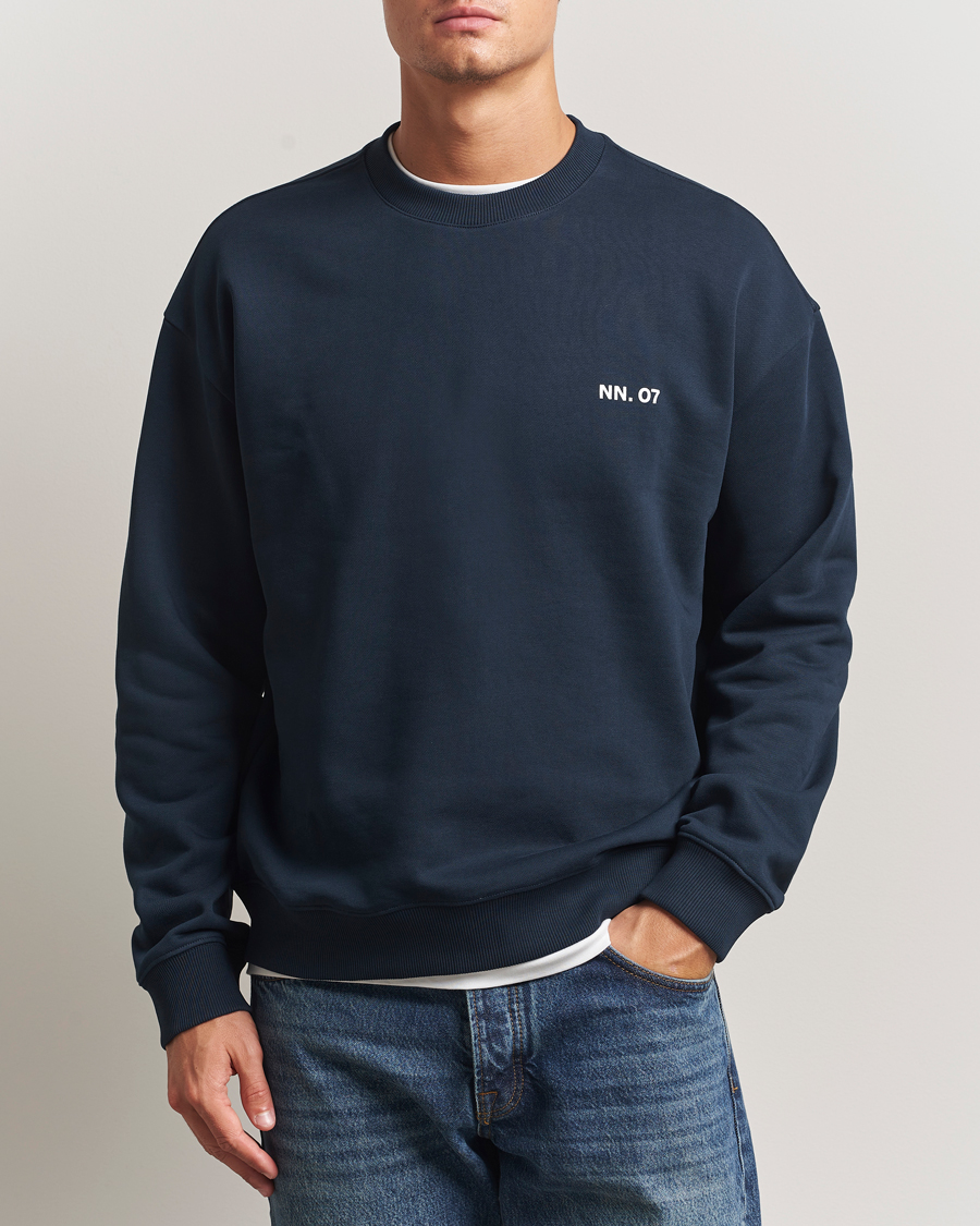 Herre | Trøjer | NN07 | Dagon Crew Neck Sweatshirt Navy