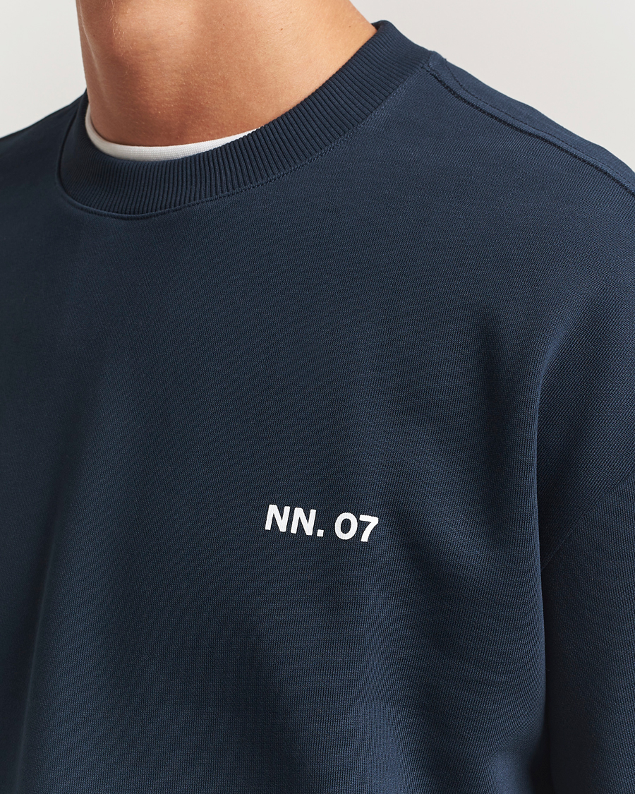 Herre | Trøjer | NN07 | Dagon Crew Neck Sweatshirt Navy