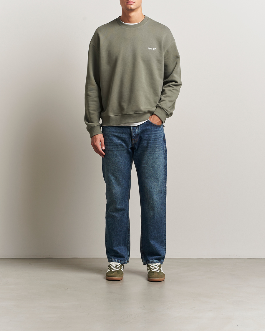 Herre | Trøjer | NN07 | Dagon Crew Neck Sweatshirt Capers Green