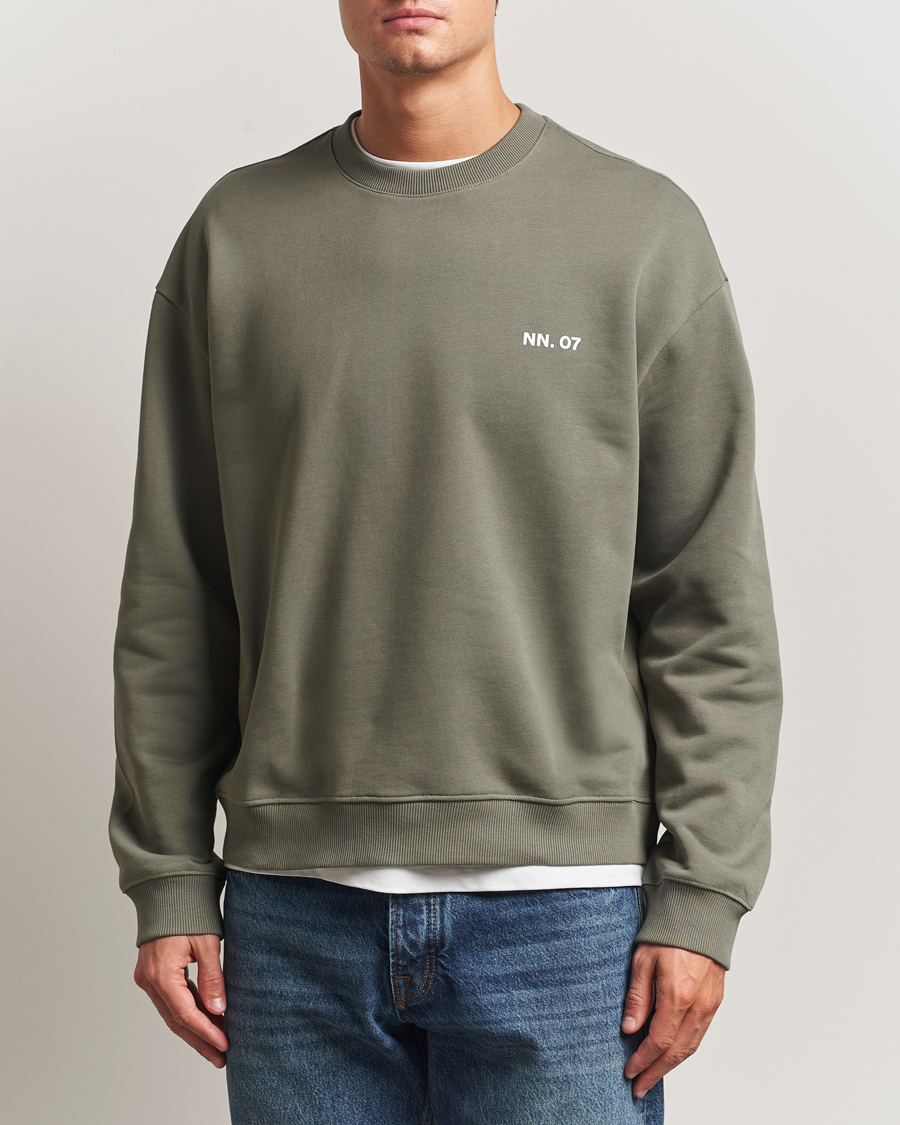 Herre | Trøjer | NN07 | Dagon Crew Neck Sweatshirt Capers Green