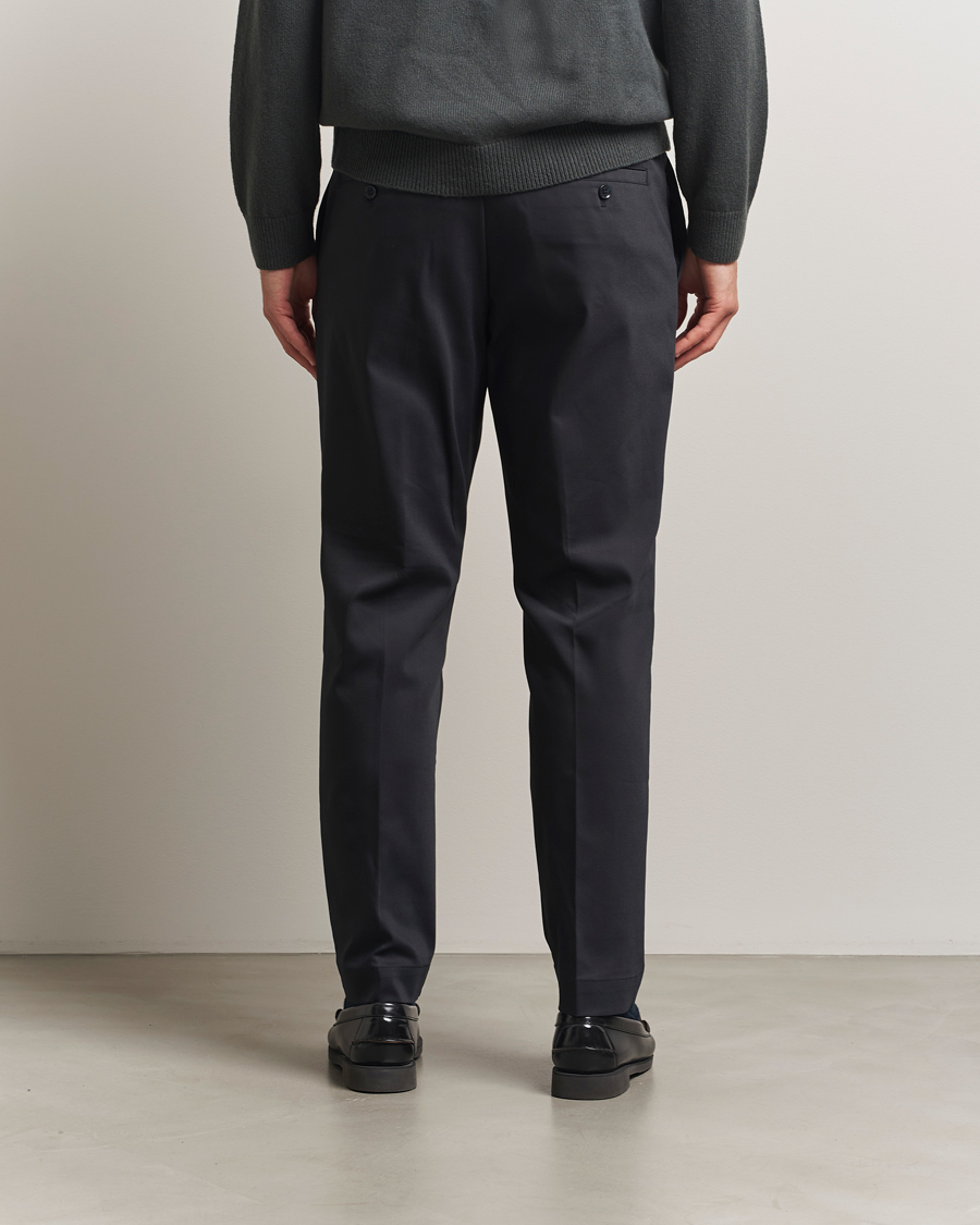 Herre | Bukser | NN07 | Baker Cotton Drawstring Trousers Navy