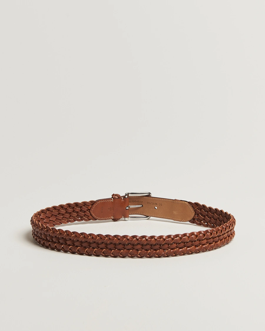Herre | Bælter | Ralph Lauren Purple Label | Braided Belt Dark Brown
