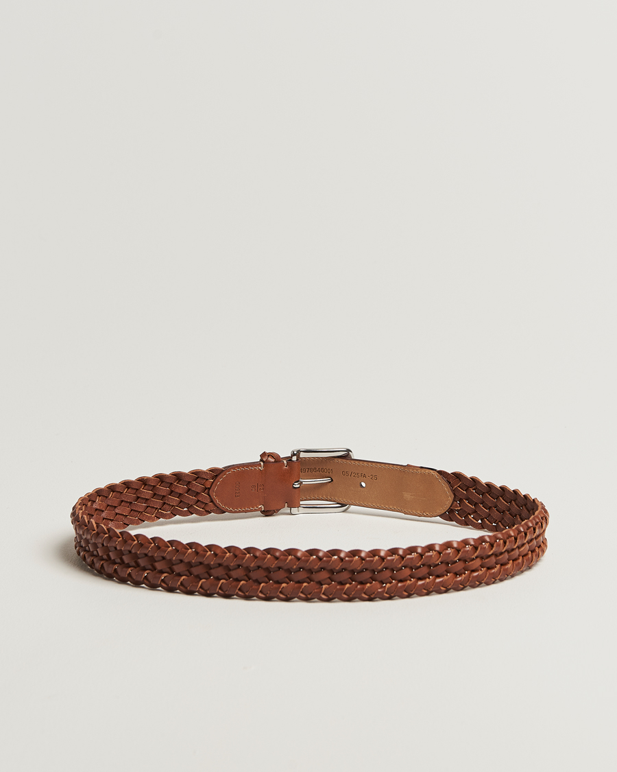 Herre | Bælter | Ralph Lauren Purple Label | Braided Belt Dark Brown